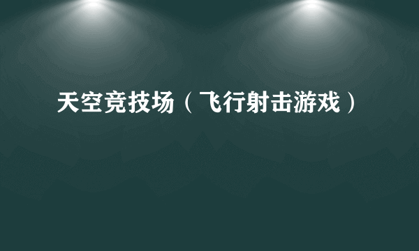 天空竞技场（飞行射击游戏）