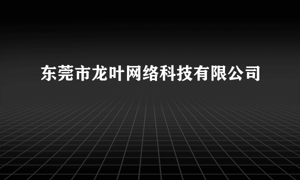 东莞市龙叶网络科技有限公司