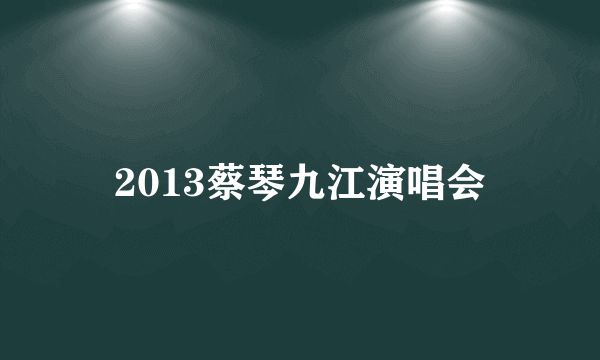 2013蔡琴九江演唱会