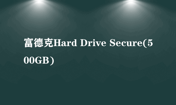 富德克Hard Drive Secure(500GB)