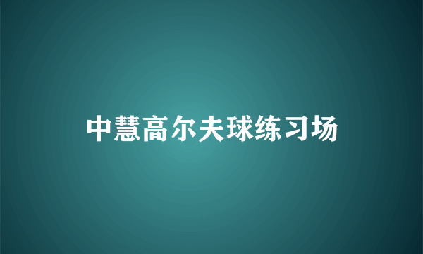 中慧高尔夫球练习场