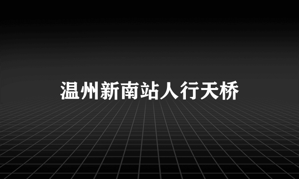 温州新南站人行天桥