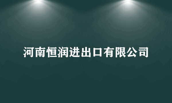 河南恒润进出口有限公司