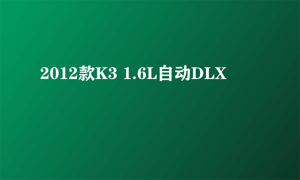 2012款K3 1.6L自动DLX