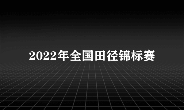 2022年全国田径锦标赛