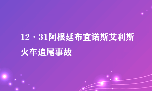 12·31阿根廷布宜诺斯艾利斯火车追尾事故