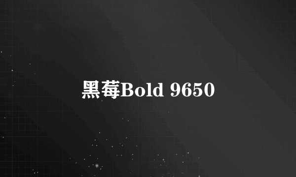 黑莓Bold 9650