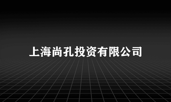 上海尚孔投资有限公司