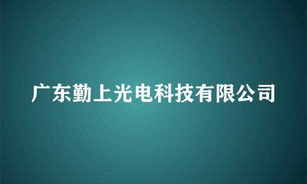 广东勤上光电科技有限公司