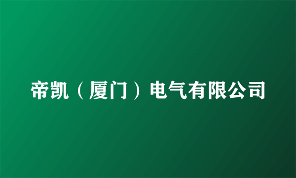 帝凯（厦门）电气有限公司