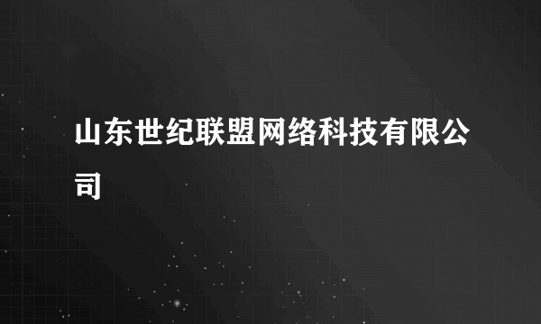 山东世纪联盟网络科技有限公司