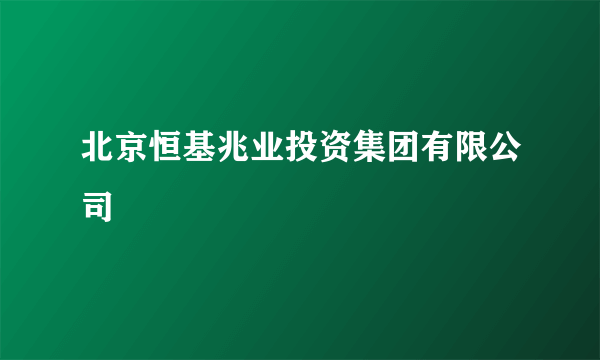 北京恒基兆业投资集团有限公司