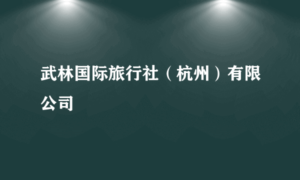 武林国际旅行社（杭州）有限公司