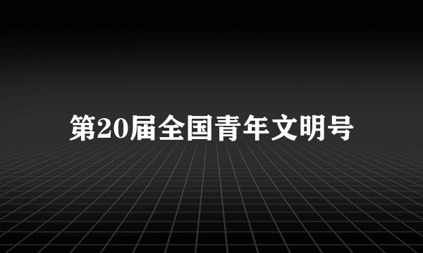 第20届全国青年文明号