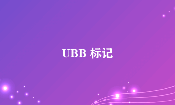 UBB 标记