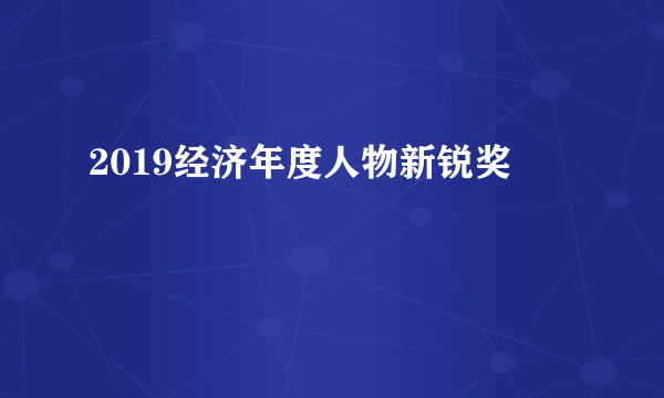 2019经济年度人物新锐奖