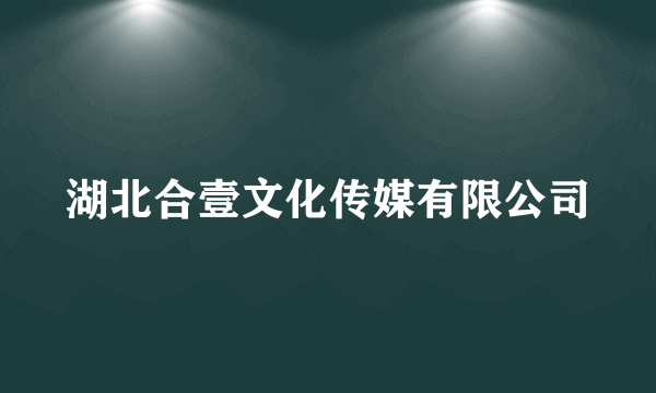 湖北合壹文化传媒有限公司