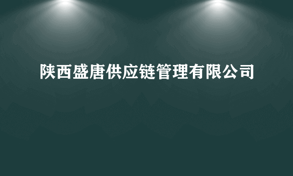 陕西盛唐供应链管理有限公司