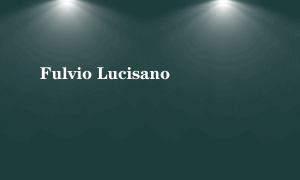 Fulvio Lucisano