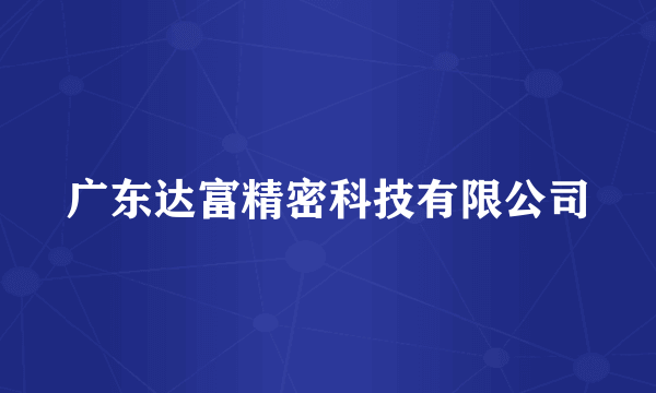 广东达富精密科技有限公司