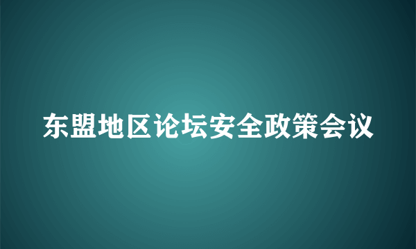 东盟地区论坛安全政策会议