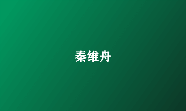 秦维舟