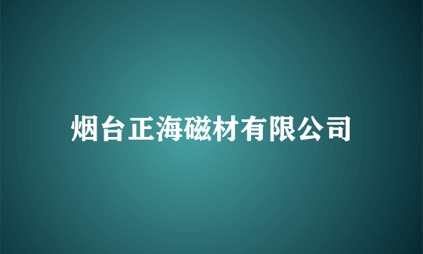 烟台正海磁材有限公司