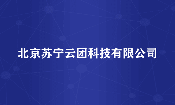 北京苏宁云团科技有限公司