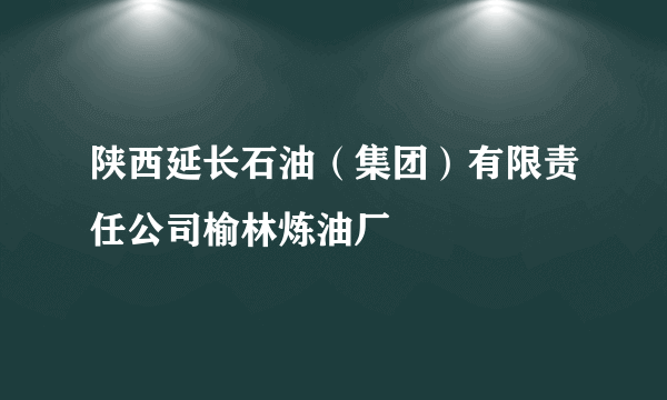 陕西延长石油（集团）有限责任公司榆林炼油厂