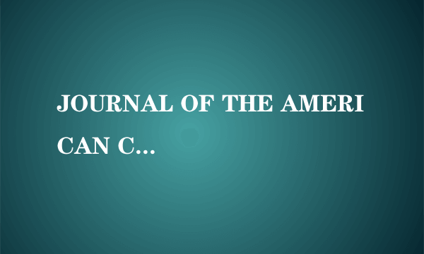 JOURNAL OF THE AMERICAN CHEMICAL SOCIETY