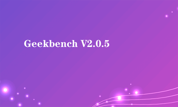 Geekbench V2.0.5