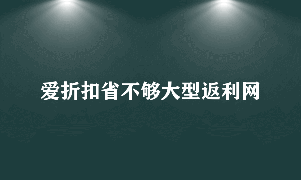 爱折扣省不够大型返利网