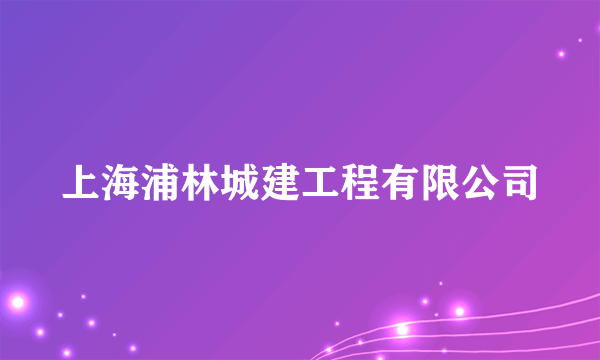 上海浦林城建工程有限公司