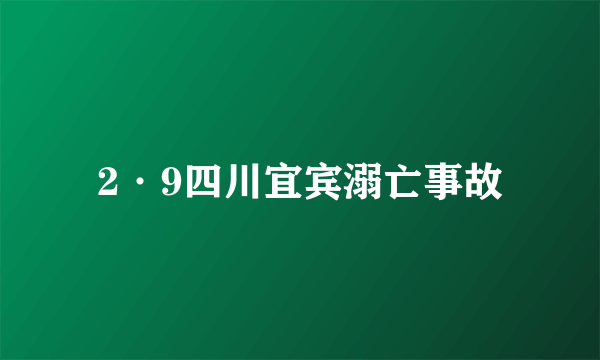 2·9四川宜宾溺亡事故