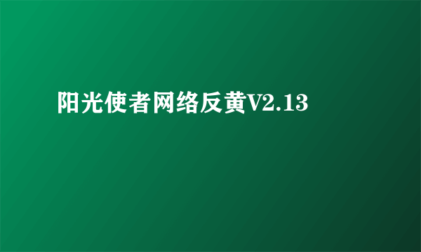 阳光使者网络反黄V2.13