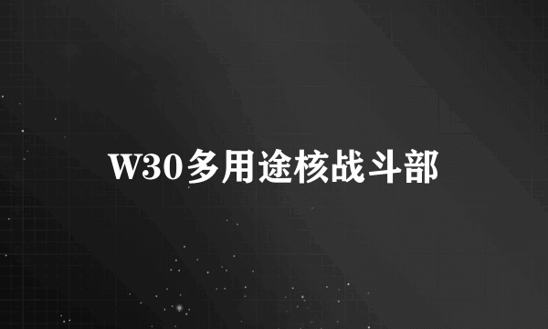 W30多用途核战斗部