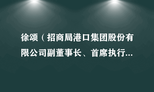 徐颂（招商局港口集团股份有限公司副董事长、首席执行官，招商局港口控股有限公司副主席、首席执行官）