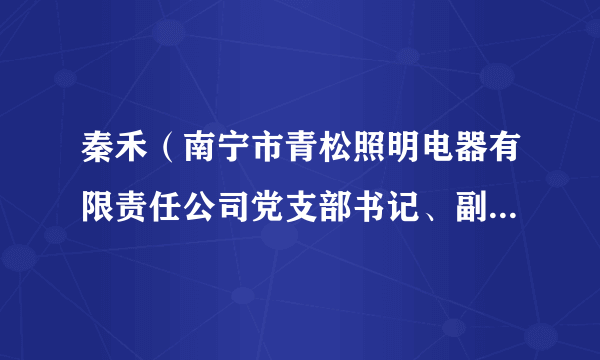 秦禾（南宁市青松照明电器有限责任公司党支部书记、副董事长）