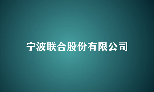 宁波联合股份有限公司