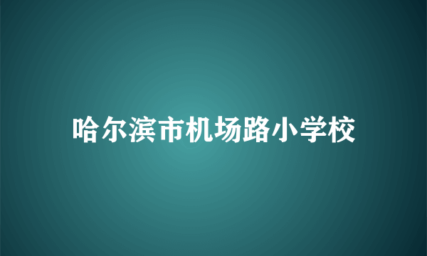 哈尔滨市机场路小学校