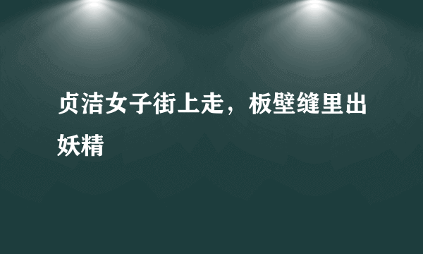 贞洁女子街上走，板壁缝里出妖精