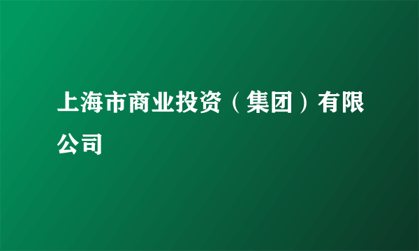 上海市商业投资（集团）有限公司