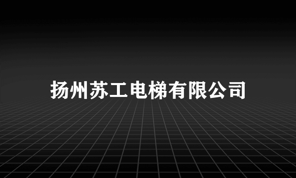 扬州苏工电梯有限公司