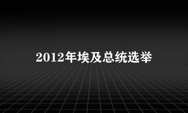 2012年埃及总统选举