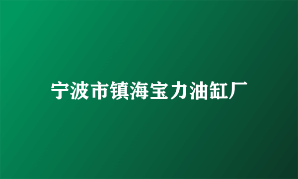 宁波市镇海宝力油缸厂