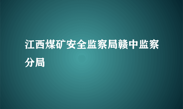 江西煤矿安全监察局赣中监察分局