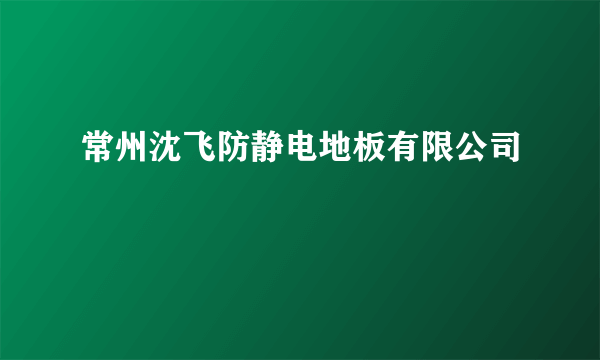 常州沈飞防静电地板有限公司