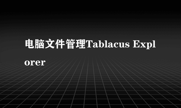 电脑文件管理Tablacus Explorer