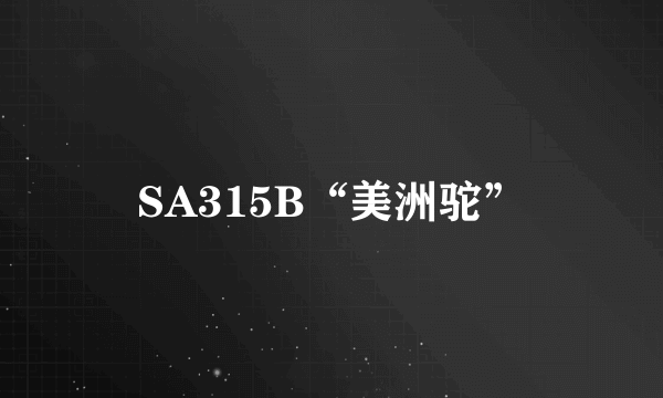 SA315B“美洲驼”