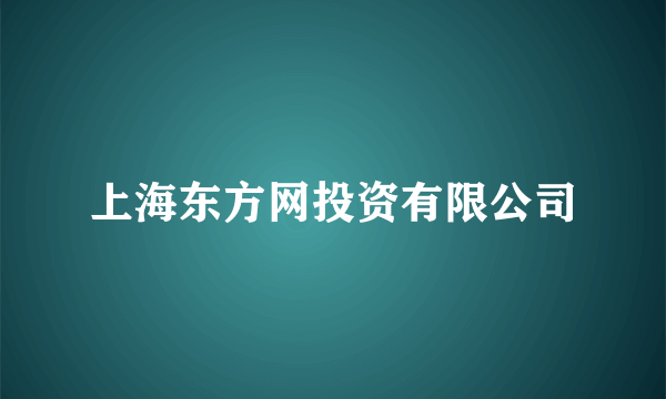 上海东方网投资有限公司